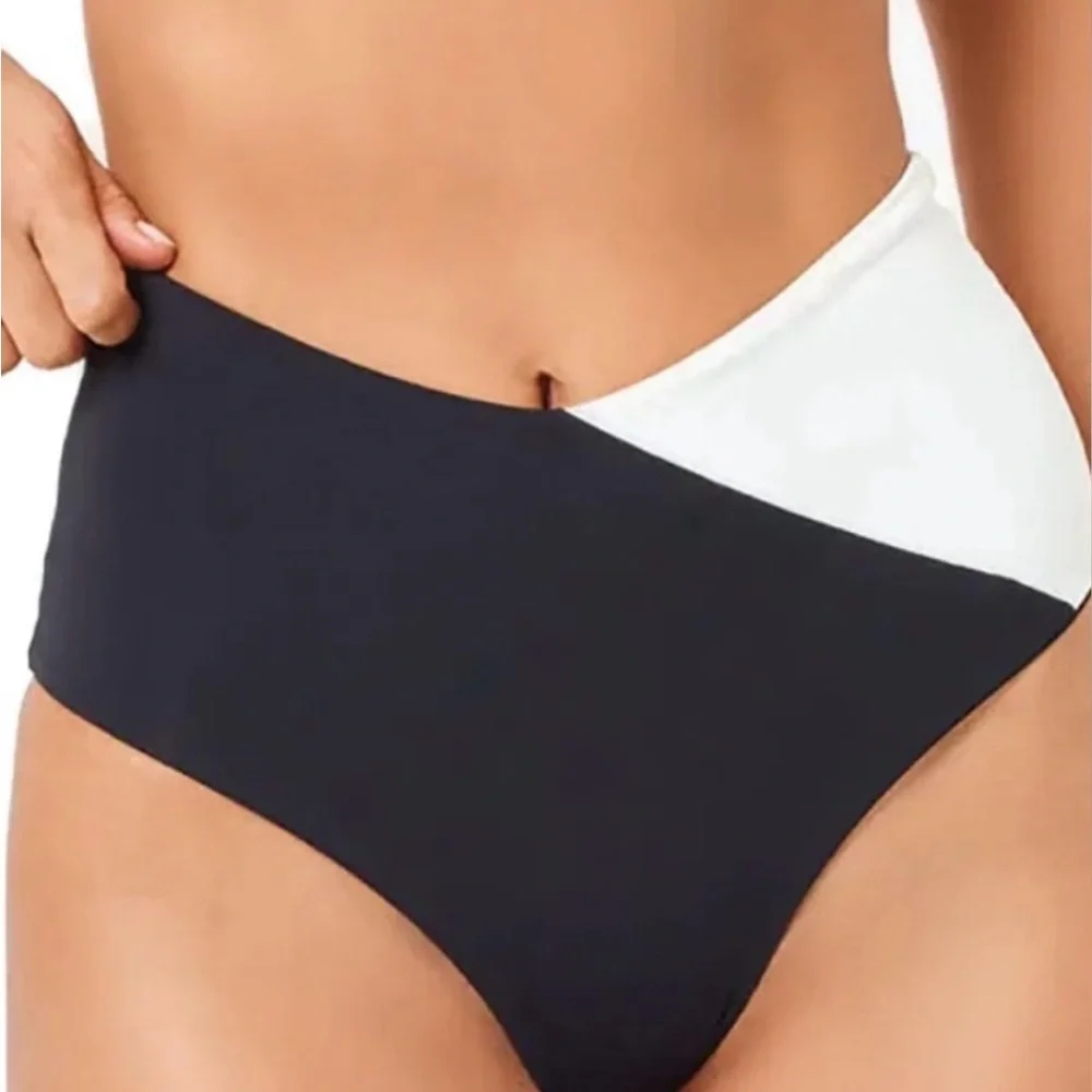 *NWT* L*Space Color Block High Tide Bikini Bottom Classic Swimwear Size Small